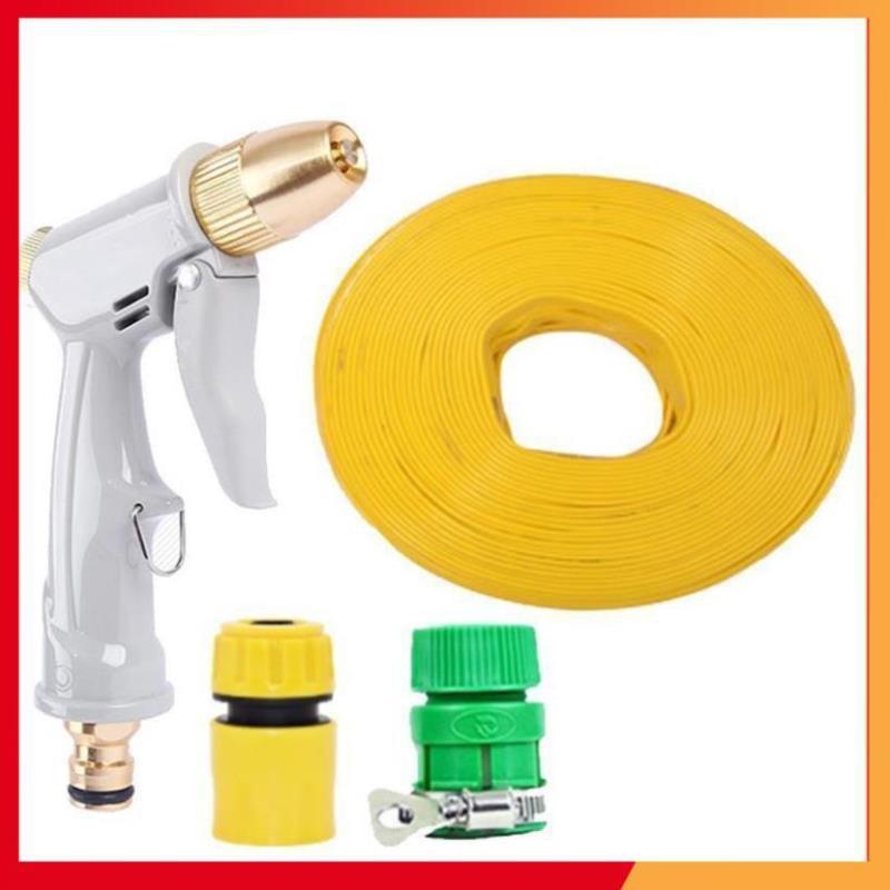 Bộ dây vòi xịt nước rửa xe, tưới cây tăng áp 3 lần, loại 15m 206846