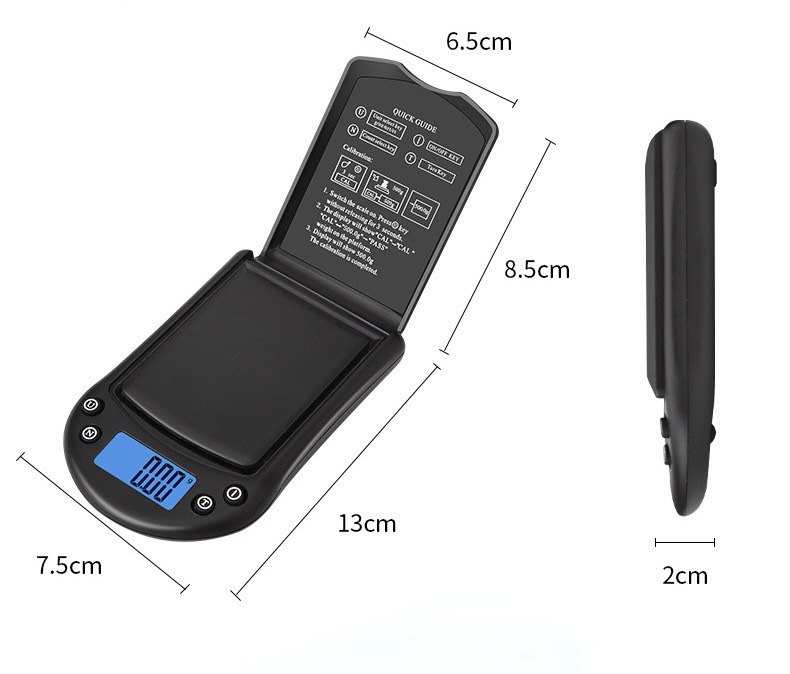 CÂN ĐIỆN TỬ TIỂU LY POCKET 200G/ 0.01G, CÓ ĐƠN VỊ CÂN VÀNG