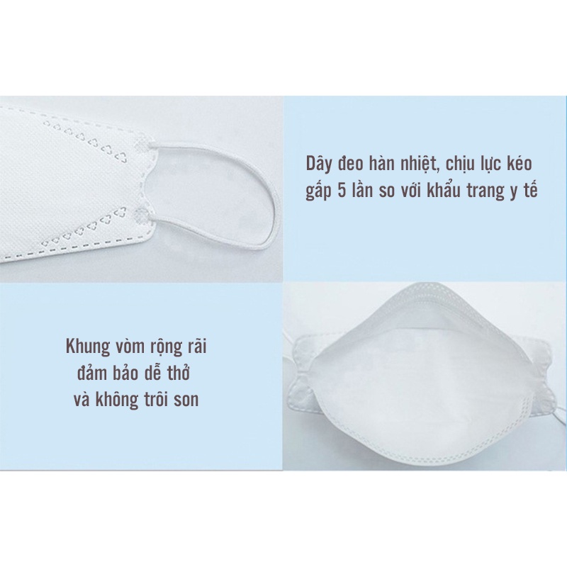 10 Chiếc Khẩu Trang KF94 y tế 3D 4D - Khẩu Trang 4 Lớp Chống Bụi Mịn Kháng Khuẩn Ôm Sát Mặt Lọc Bụi Bẩn