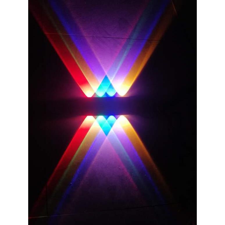 ĐÈN HẮT TƯỜNG LED CHIẾU SÁNG HAI ĐẦU 8 MẮT 4 ÁNH SÁNG