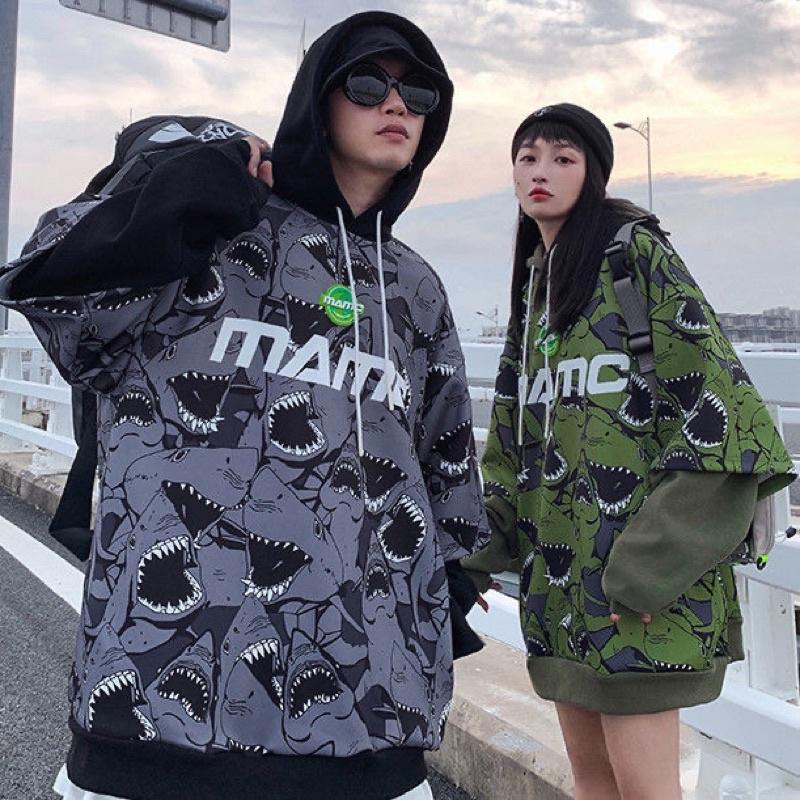 Áo hoodie hình cá mập cá tính chất nỉ mặc thu đông unisex cho nam và nữ - Hàng QCCC