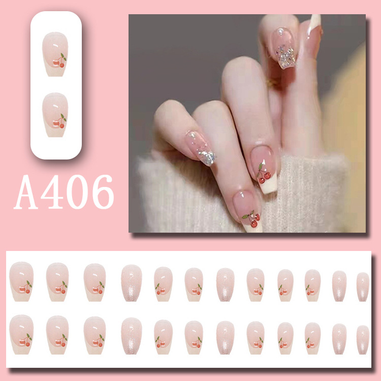 A406-Hộp NAIL BOX 24 móng họa tiết nhiều màu sắc thời trang