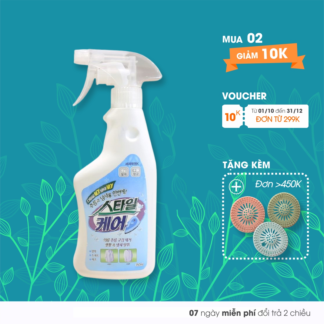 Xịt Xóa Vết Nhăn và Khử Mùi Áo Quần Detergent Revolution - Chai 300ml