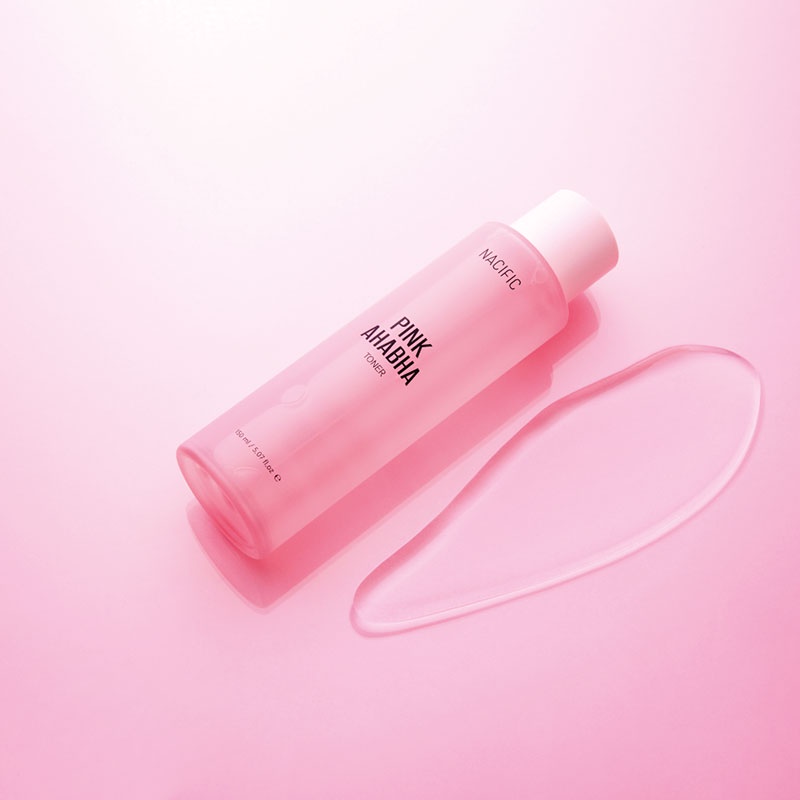 Nước Hoa Hồng hỗ trợ giảm tế Bào Chết, Làm Dịu Da NACIFIC Pink AHABHA Toner 150m