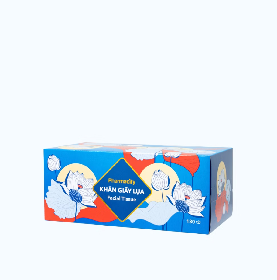 Khăn giấy lụa Pharmacity (Hộp 180 tờ) - TẾT 2025