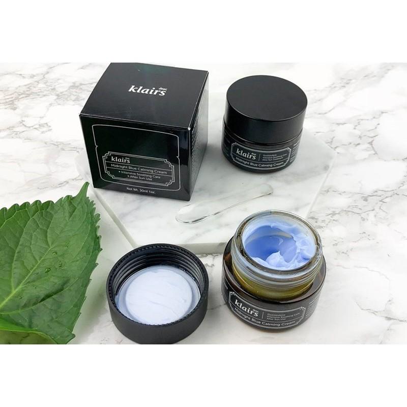 Kem Dưỡng Ẩm, Làm Dịu Và Phục Hồi Da Ban Đêm Dear Klairs Midnight Blue Calming Cream 30ml