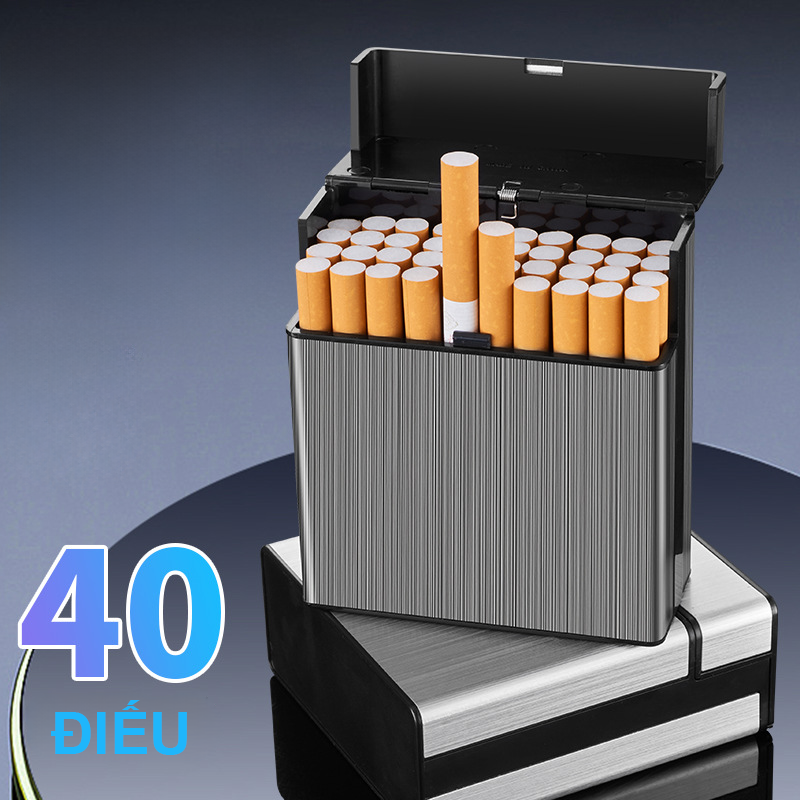 Hộp Đựng Thuốc 40 Điếu Vân Xước Nhiều Màu