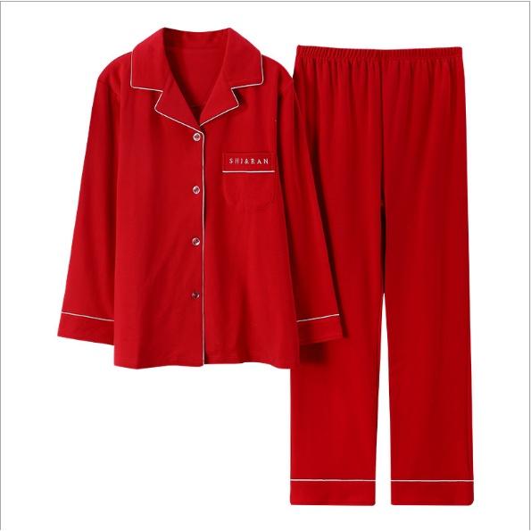 BỘ PIJAMA NỮ DÀI TAY CAO CẤP, TÔNG ĐỎ NỔI BẬT CHO CÁC CÔ DÂU MÙA CƯỚI, MÙA NOEL,SIZE M-2XL
