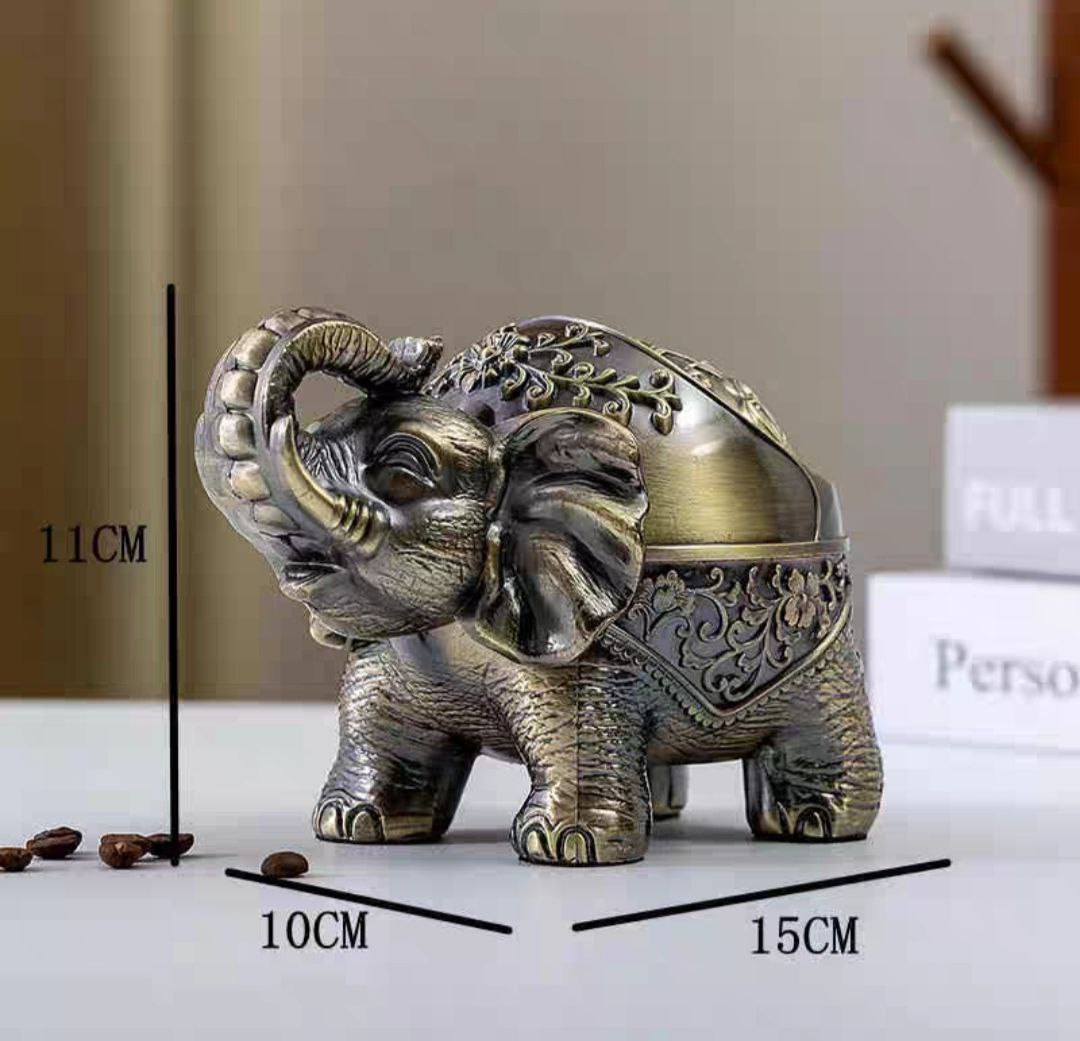 HÀNG CAO CẤP - gạt tàn chú voi đứng bằng đồng ( tặng sét 4 cọ vệ sinh vòi ám nội địa nhật )