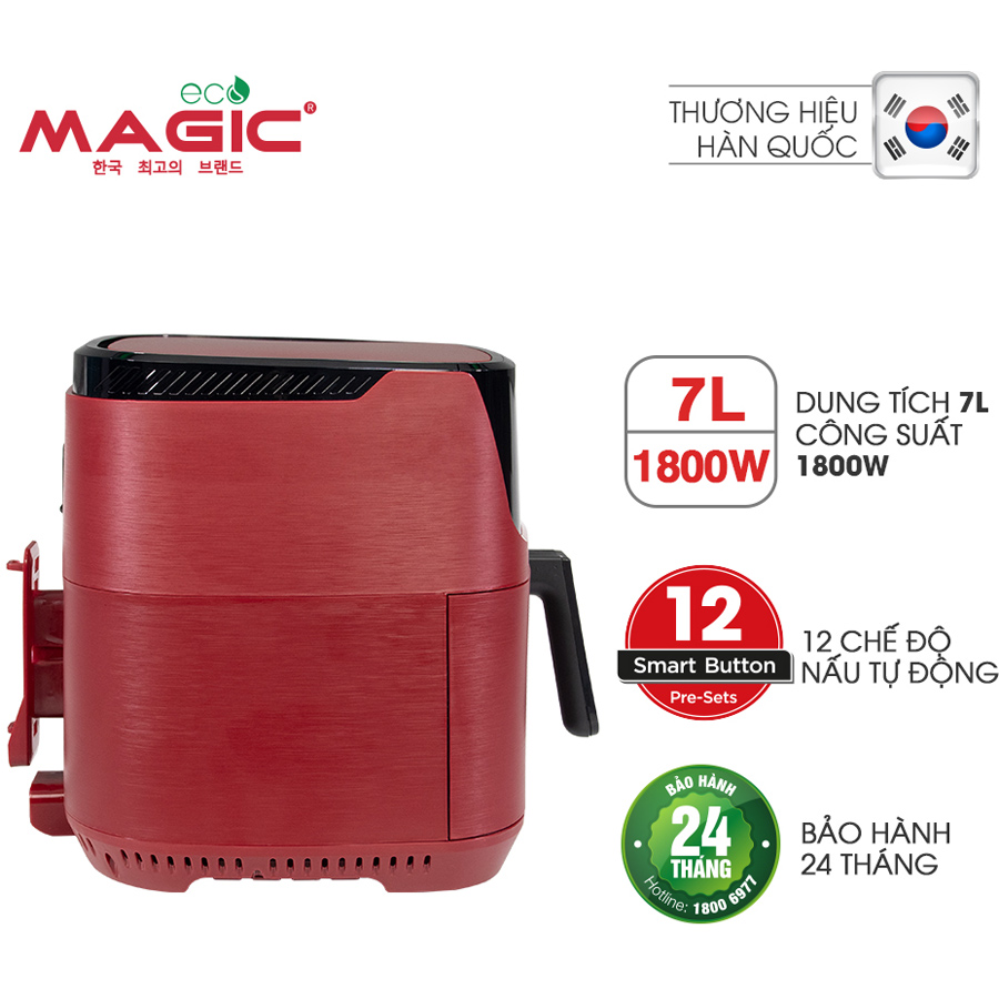 Nồi chiên không dầu điện tử kết hợp nướng Magic Eco AC-123 7L - Hàng chính hãng