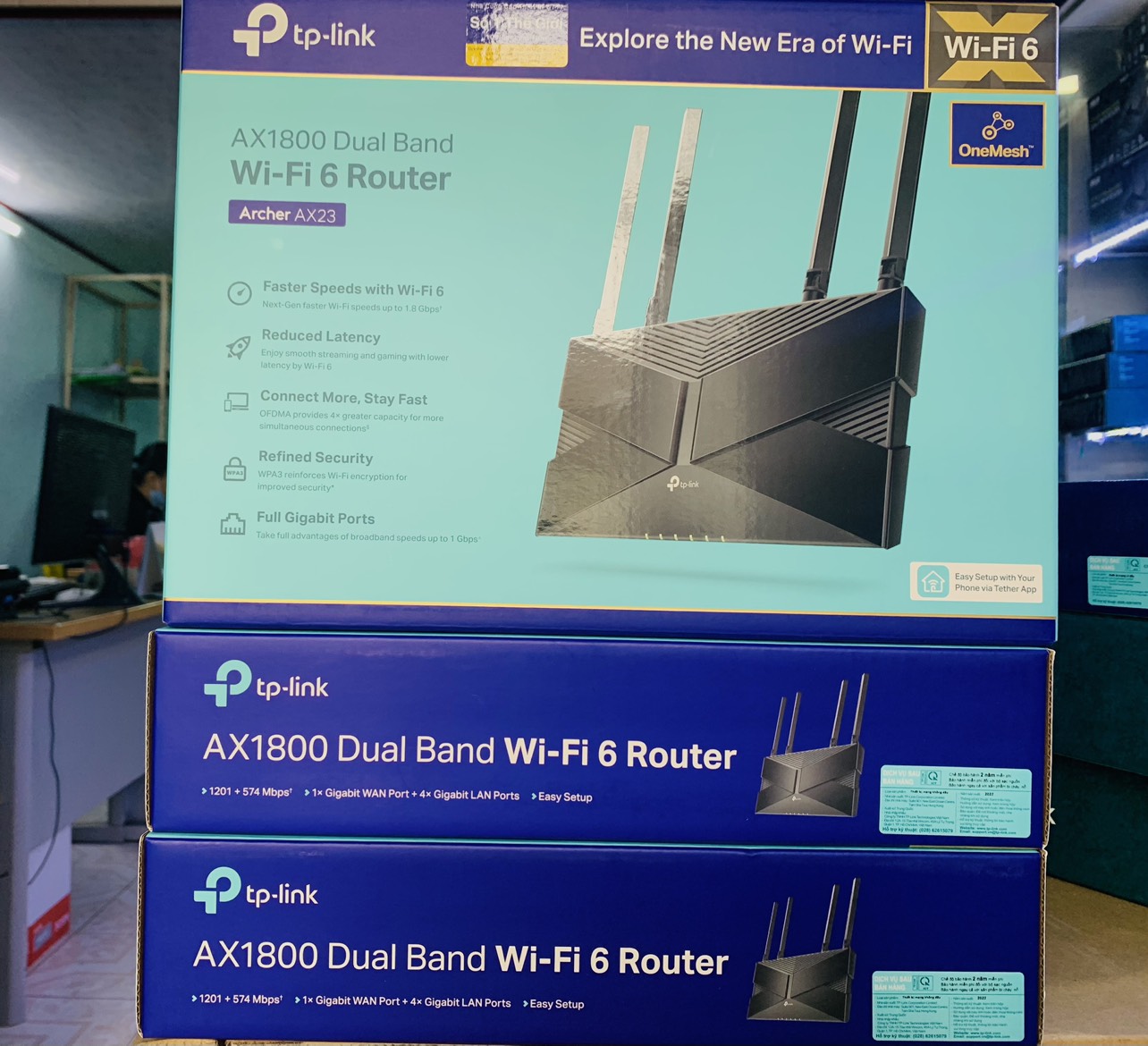 Bộ phát wifi 6 TP-Link Archer AX23 AX1800Mbps - Hàng Chính Hãng