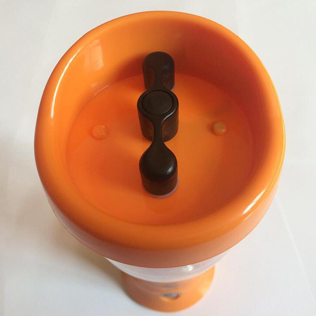 Self Stirring Coffee Tea Mug Automatic Mixing Cup Outdoor Travel Orange