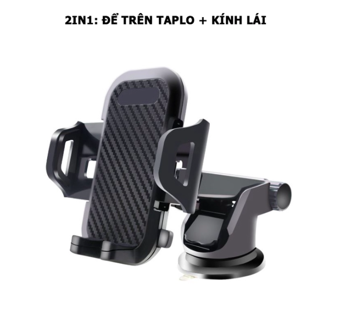 Giá đỡ điện thoại trên ô tô - Kích thước từ 4 - 7 inch - Kẹp để điện thoại trên ô tô chắc chắn, tiện lợi gắn taplo và cửa gió điều hòa.