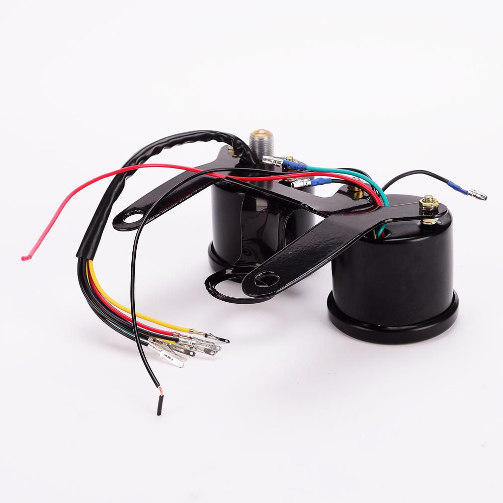 2x Motorcycle Motor LED Dual   Tachometer  Meter