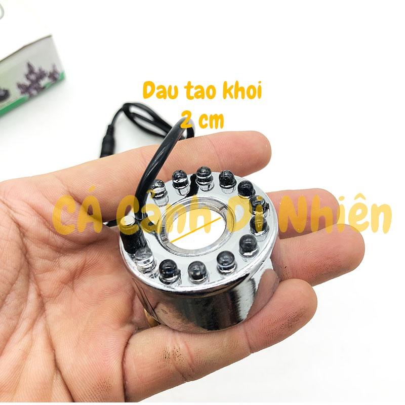 Máy tạo khói ẩm INOX 1 đầu Mist Maker cho hồ cá hòn non bộ, bán cạn + Nguồn có đèn