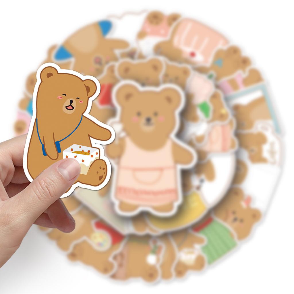 Sticker GẤU GOO hoạt hình cute trang trí mũ bảo hiểm,guitar,ukulele,điện thoại,sổ tay,laptop-mẫu S118