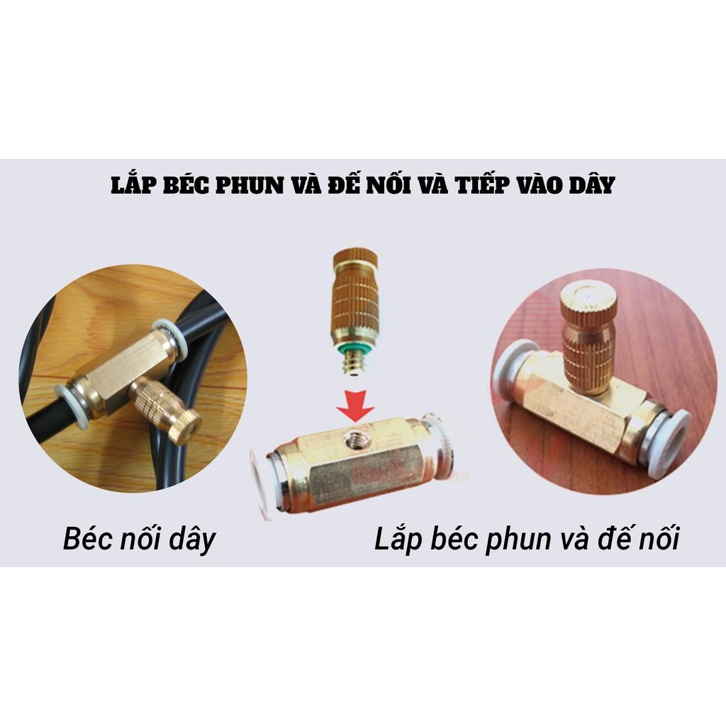 Bộ phun sương tưới lan, phun sương làm mát đủ phụ kiện