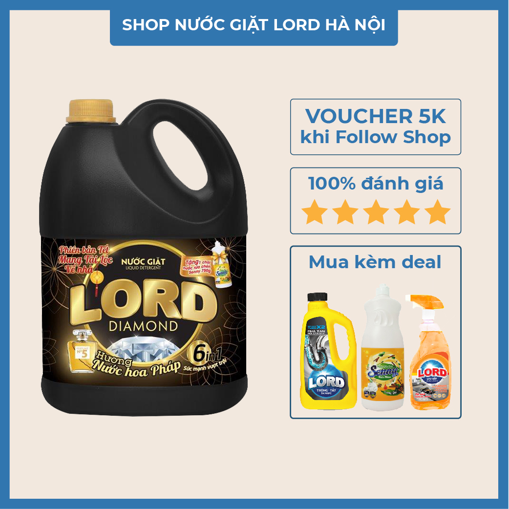 Nước giặt Lord Diamond 3.5kg hương nước hoa Pháp