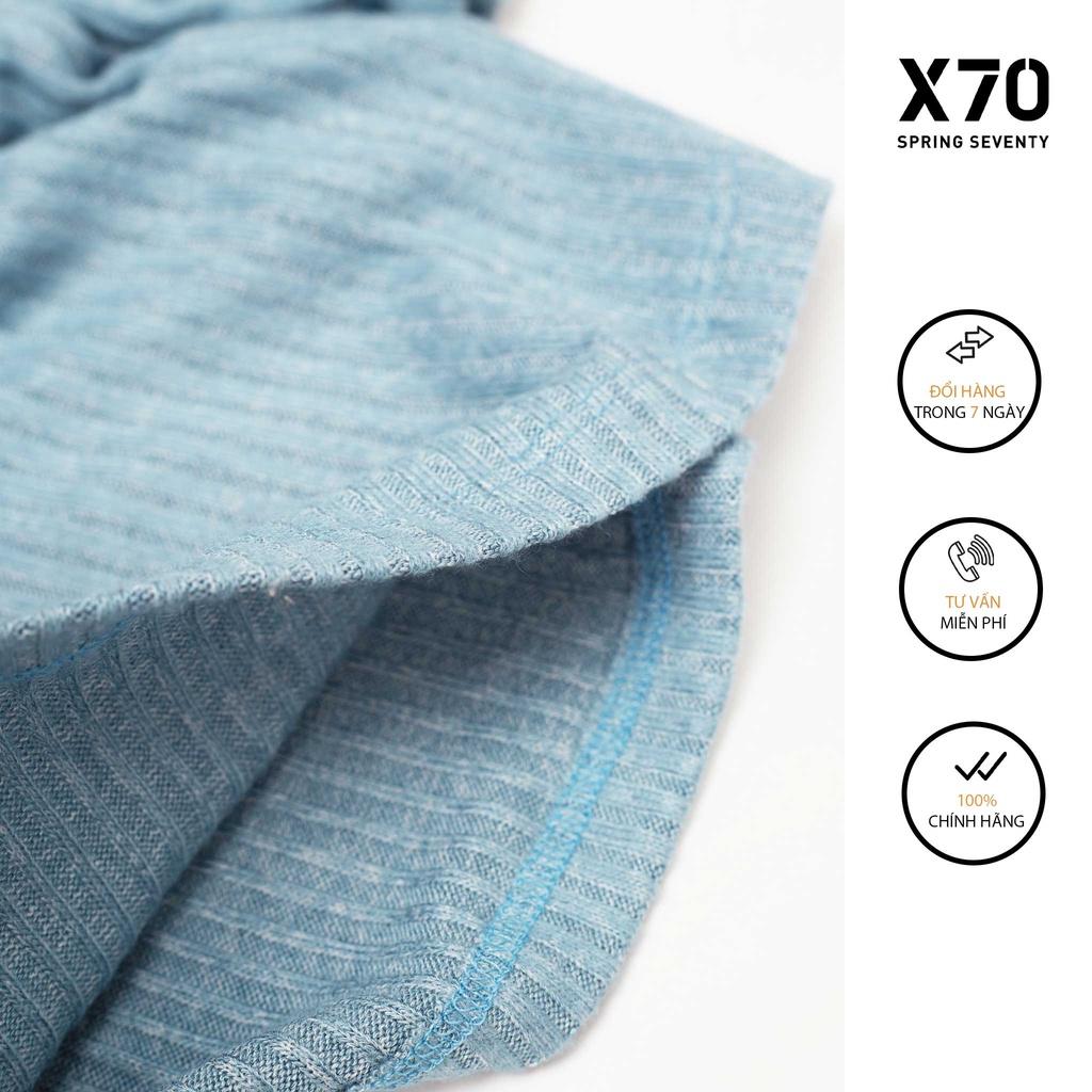 Áo Croptop Nữ Dệt Kim Thiết Kế Tay Ngắn Cổ KiểuThời Trang X70 - 00420070