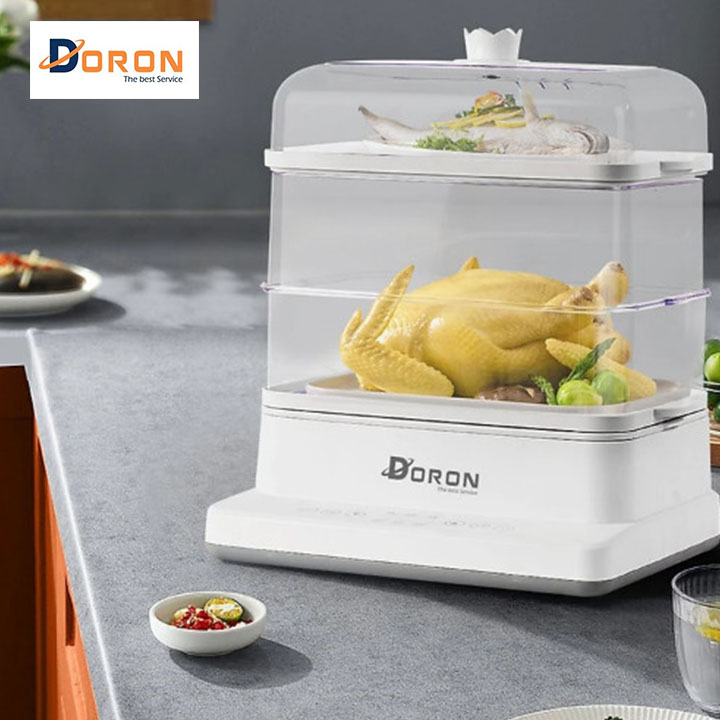 Nồi Hấp Đa Năng 3 Tầng DORON 20 Lít 800W- Hàng Nhập Khẩu