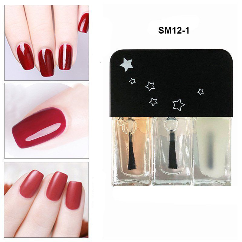 Set 3 lọ sơn móng tay, sơn gel móng tay bóng nhiều màu nail color SM12