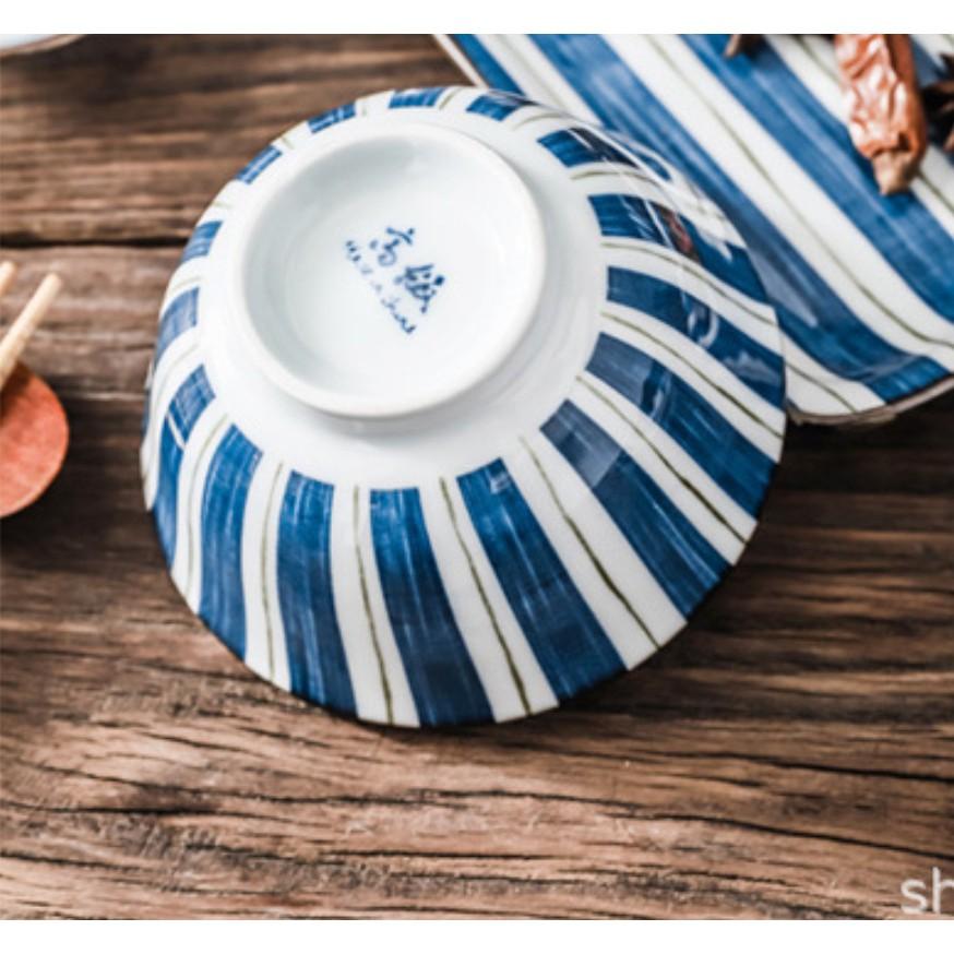 Set 6Pcs Chén Dĩa Ăn Shino-Cobalt Japan - Home and Garden