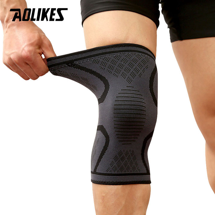 Bó bảo vệ khớp đầu gối AOLIKES A-7718 đàn hồi thoáng khí running anti-skid Kneepad