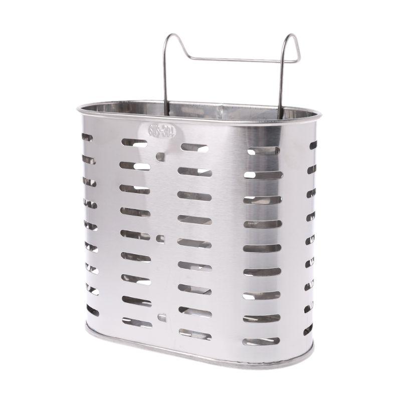 Thép Không Gỉ 304 Treo Dao Kéo Giá Đỡ Điện Muỗng Nĩa Đũa Giỏ Chứa Đồ Giá Treo Nhà Bếp Phụ Kiện Dụng Cụ Tổ Chức