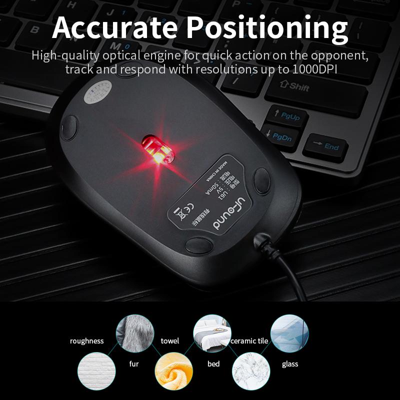 Chuột hỗ trợ USB 1000DPI văn phòng doanh nghiệp có dây uFound U-69