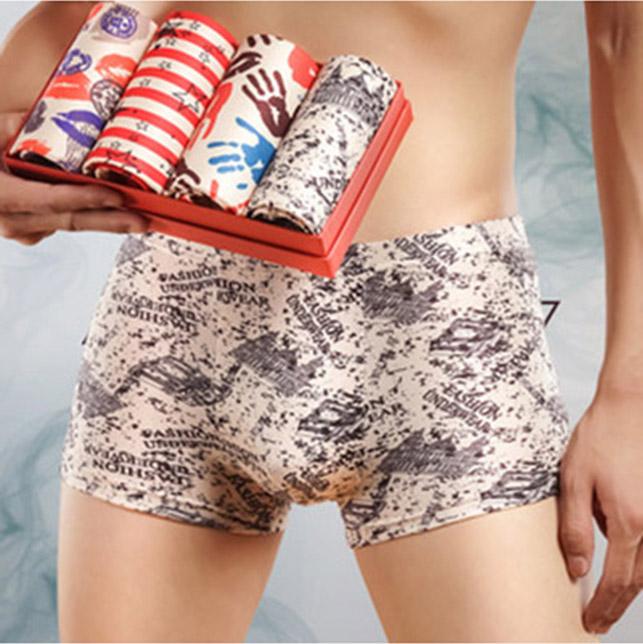Combo 04 quần sịp nam cao cấp có hộp và túi làm quà tặng