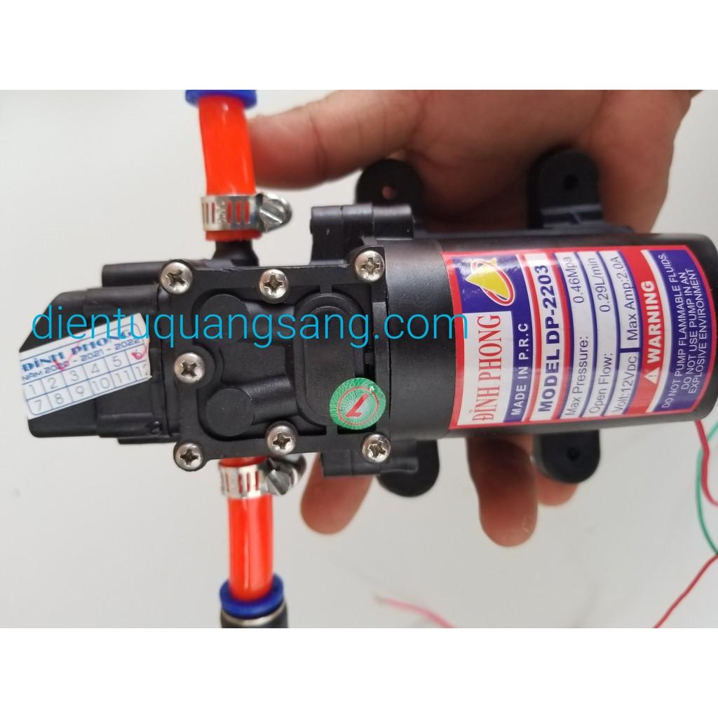 Bơm phun sương mini 12V Đỉnh Phong kèm nguồn