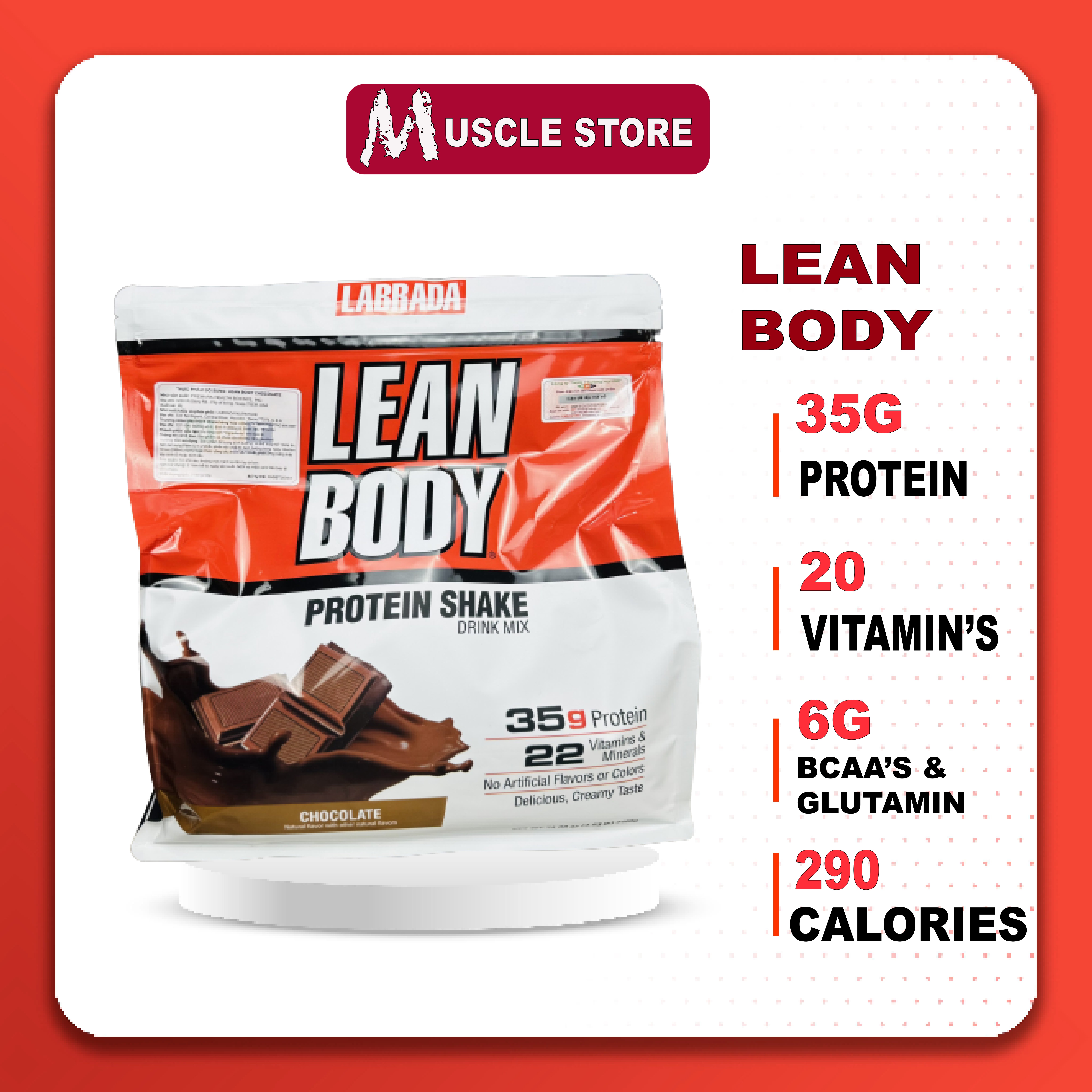 Labrada Lean Body, Sữa Thay Thế Bữa Ăn Tiện Lợi, Bổ Sung 35G Protein, Vitamin Khoáng Chất Thiết Yếu, Tăng Cơ Nạc, Đốt Mỡ
