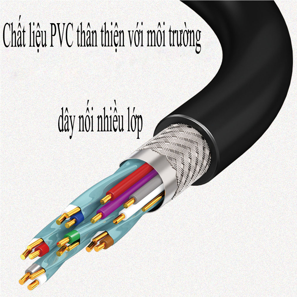 Cáp HDMI 2.0 4K 60Hz Cao Cấp SeaSy, Độ Phân Giải 4K 60Hz, Hai Đầu Mạ Vàng, Vỏ PVC Chống Nước, Dùng Cho Tivi/Laptop/Máy Chiếu/Playstation/PC/Các Thiết Bị Cổng HDMI - Hàng Chính Hãng