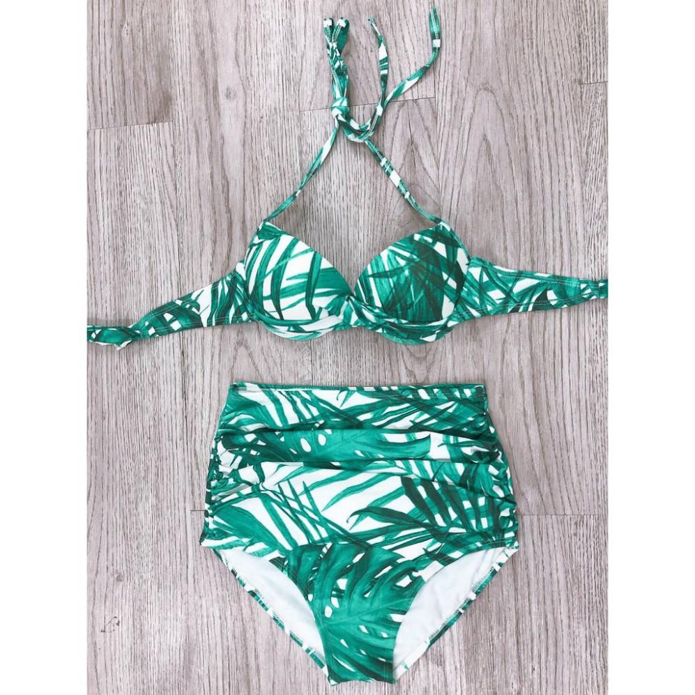 Bikini hai mảnh lá cọ cạp cao đẹp mặc đi biển đi bơi ( Hàng loại 1)
