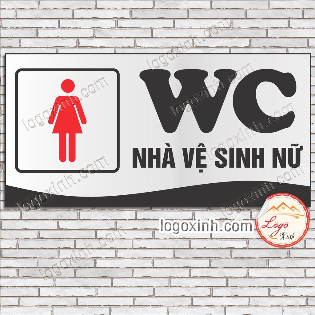 Sticker Chỉ Dẫn Vị Trí Nhà Vệ Sinh Nam Nữ, Khu Vực Nhà Vệ Sinh, TOILET WC RESTROOM, Hướng Dẫn Khu WC Vệ Sinh