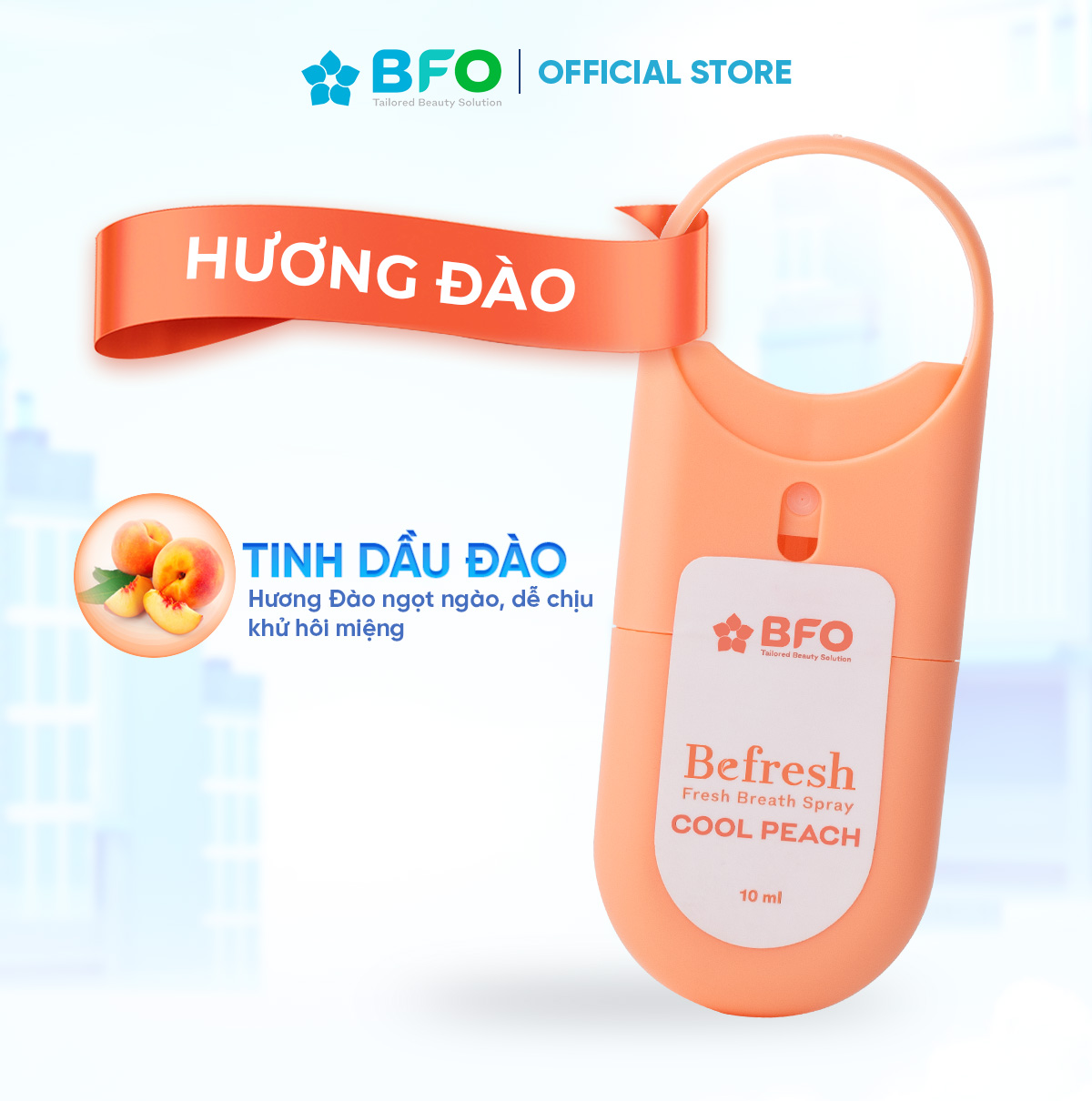 Combo 4 Xịt Thơm Miệng Befresh Cho Hơi Thở Thơm Mát Chỉ Trong 3 Giây Dung Tích 10ml