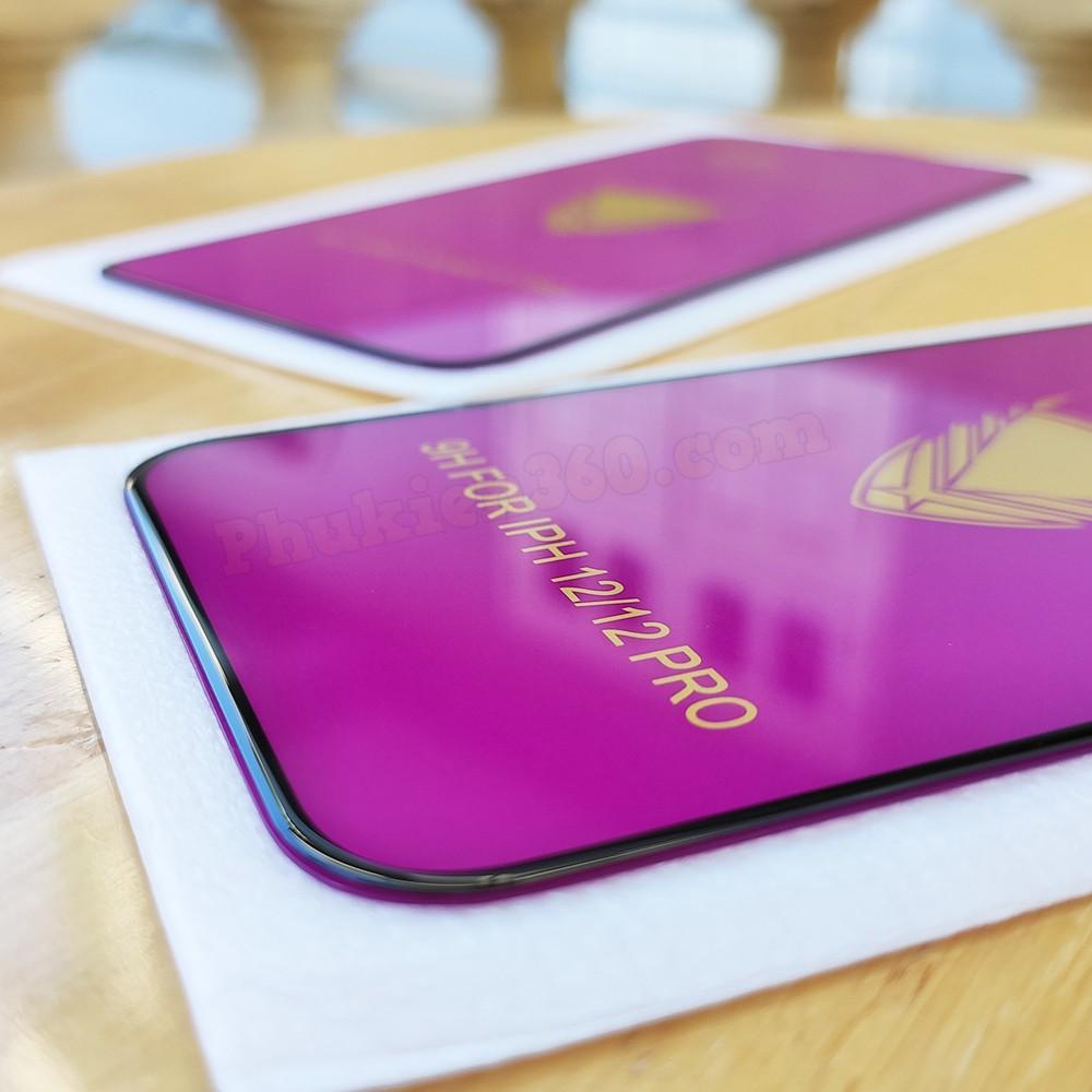 Kính Cường Lực Tím Siêu Xịn Dành Cho iPhone 6,6s,6 plus,6s plus,7,7 plus,8,8 plus,x,xs,xs max,11,11 pro max,12,12 pro