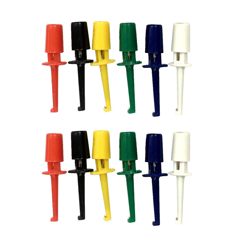 12P 6 màu Thử Móc Kẹp SMD SMART TECH Grabbers Thử Nghiệm Tàu Thăm Dò cho Ống Người Thử Nghiệm