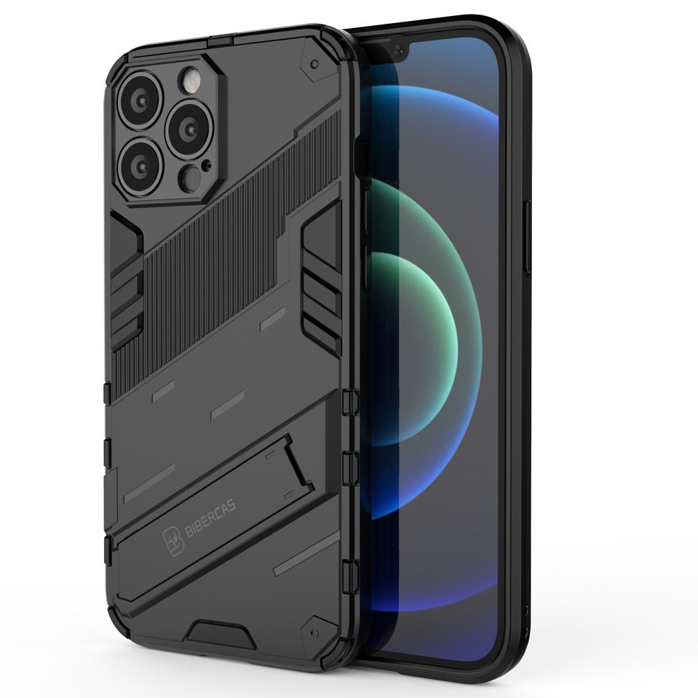 Ốp lưng cho iPhone 13 Pro Max, Ốp chống sốc Iron Man PUNK cao cấp kèm giá đỡ cho iPhone 13 Pro Max