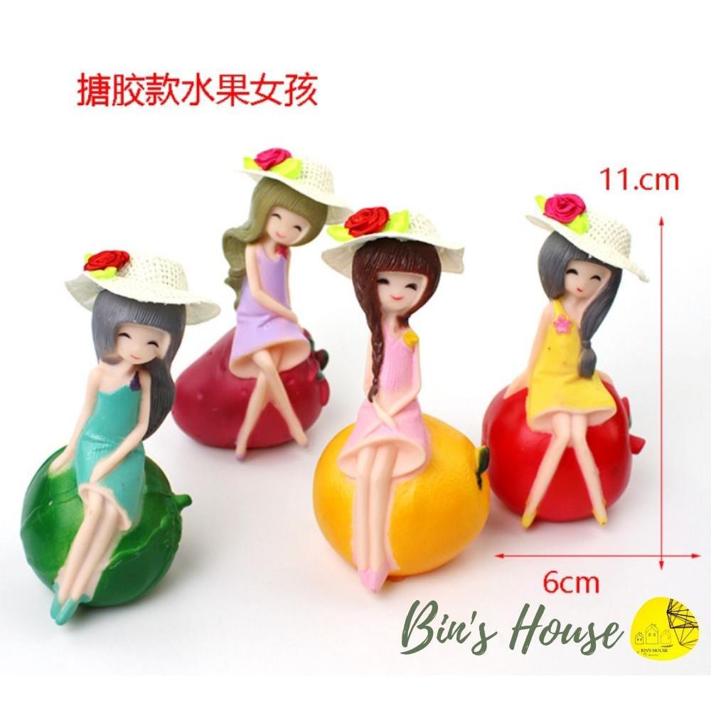 Bộ 4 mô hình đồ chơi cô gái trái cây Fruit girl ( hỗ trợ gói quà miễn phí)