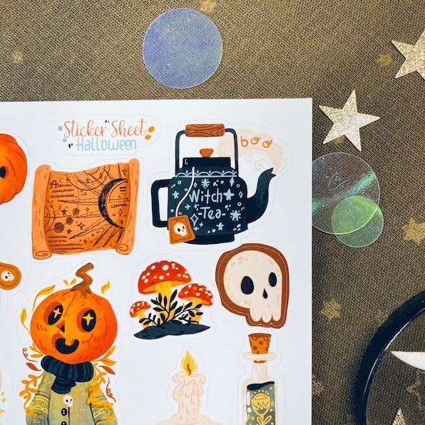 Sticker sheet hallowen- chuyên dán, trang trí sổ nhật kí, sổ tay | Bullet journal sticker - unim054