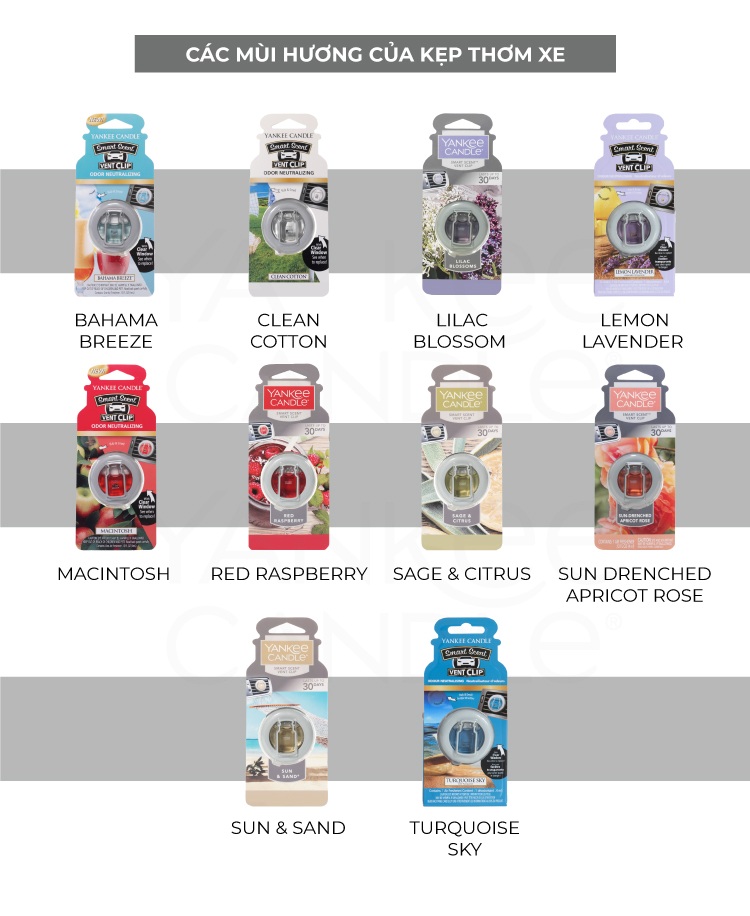 Kẹp thơm xe Yankee Candle - Sun & Sand