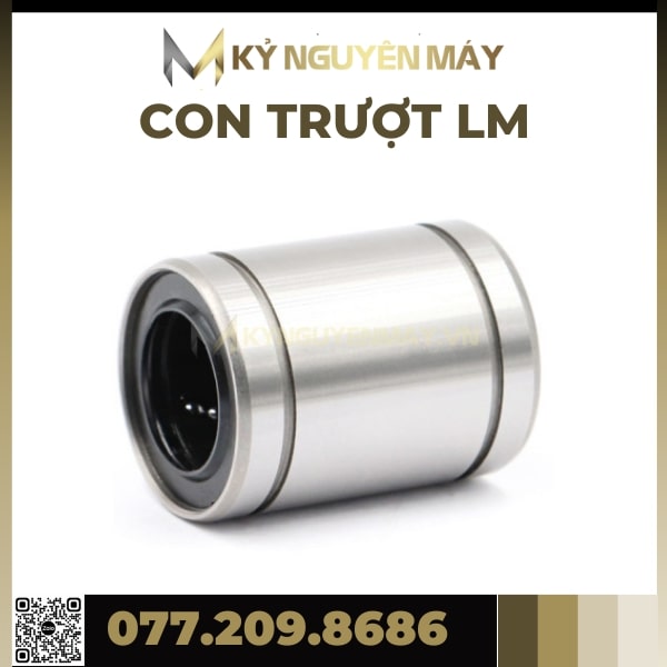 Con Trượt LM35UU, LM40UU, LM50UU, LM60UU, Bạc Trượt LMUU, Con Trượt Tròn LM UU, Chất Liệu Thép Chịu Lực Không Gỉ