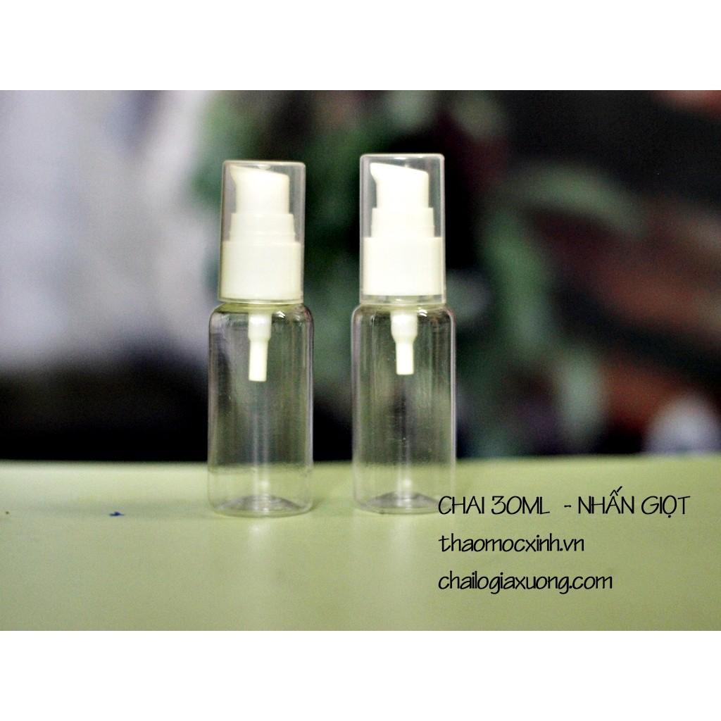 CHAI NHỰA 30ML CHAI NHỰA 30ML NẮP BẬT / CHAI 30ML XỊT PHUN SƯƠNG / CHAI 30ML VÒI KHÓA / CHAI 30ML NHẤN GIỌT