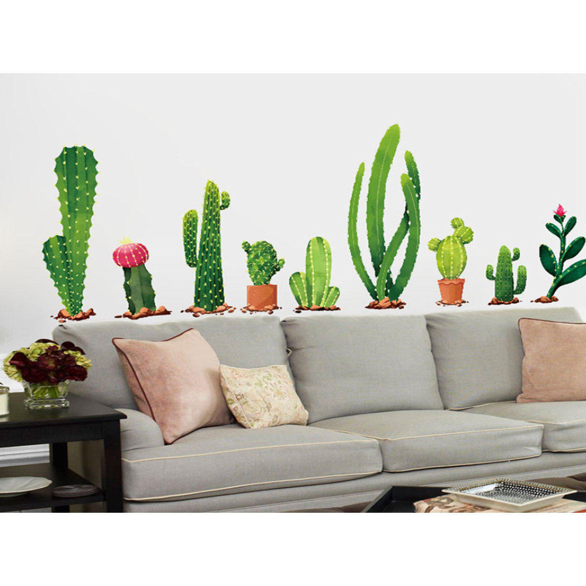 Decal dán tường cây xương rồng xh9312