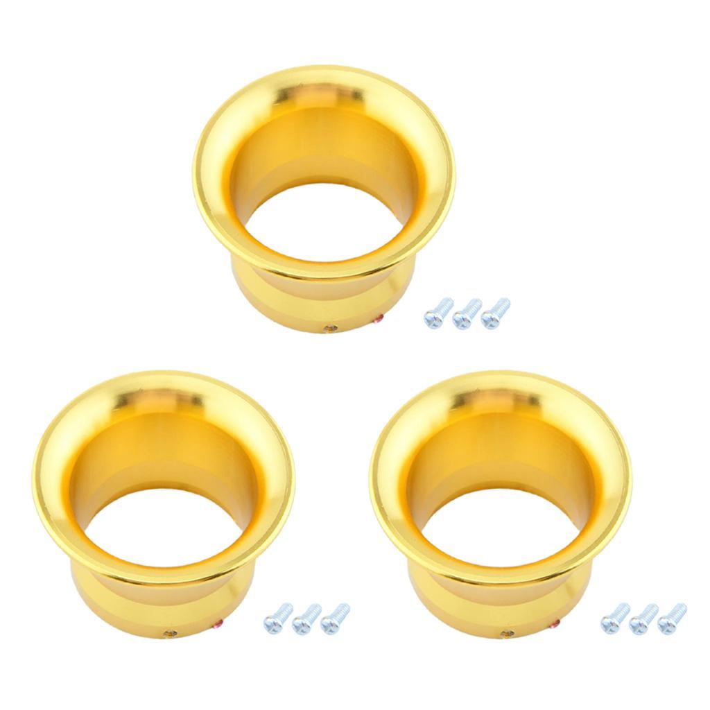 3pcs Carb Air Filter Velocity Stack Funnel for PWK24 PWK30 Carburetor Yellow