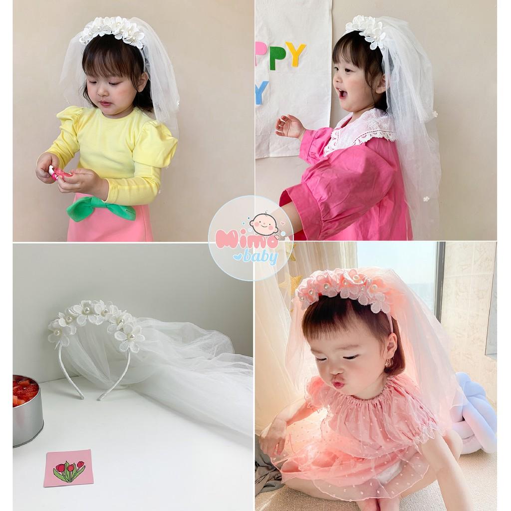 Cài bờm hoa voan công chúa Mimo Baby cho bé gái BD10