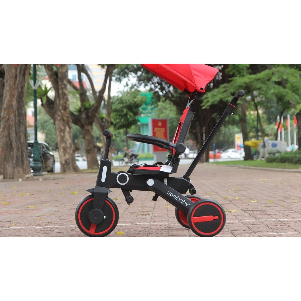 Xe Đẩy Trẻ Em 2 Chiều UoniBaby SL-168 Gập Gọn Thông Minh Kết Hợp Xe Đạp Trẻ Em 3 Bánh