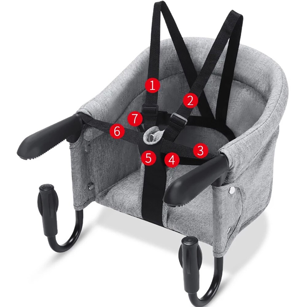 Ghế ăn cho bé di động gấp gọn bàn ăn Travel Chair for Baby and Children (Grey)