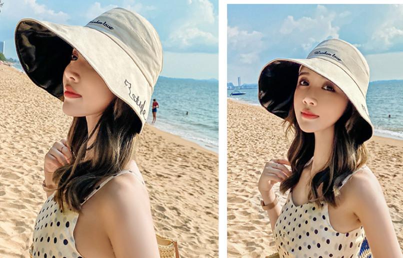 Mũ nón rộng vành chống nắng nửa đầu thời trang nữ